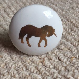 Set of 6 Golden Unicorn Knobs/Pulls